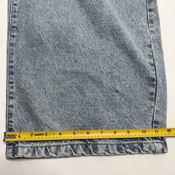 BoohooMAN Baggy Rigid Washed Jeans Light Blue Size 34 Button-Fly Actual 36x31 - Picture 8 of 16